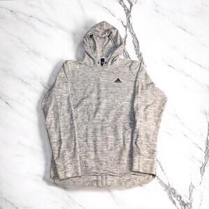 adidas Men's Essentials Pique Hoodie Sweater Heather Grey BS3232 Size Small